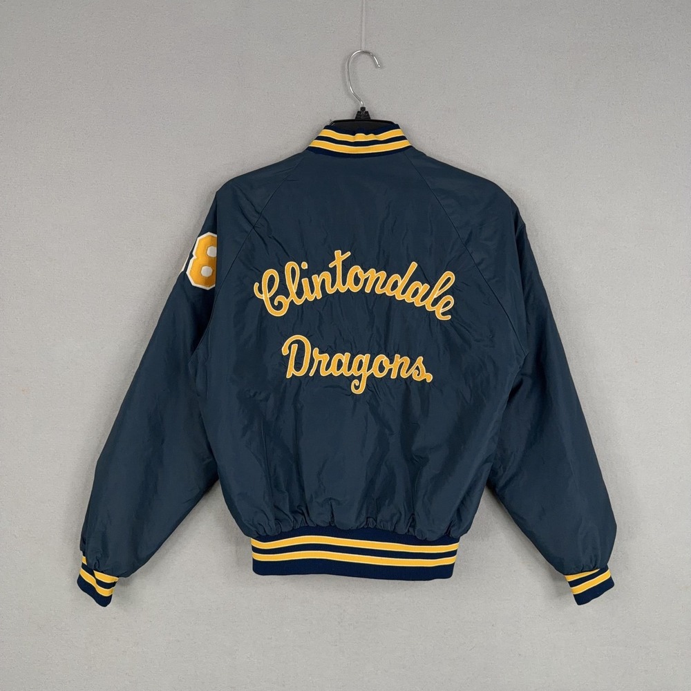 Vintage Clintondale Dragons Jacket Adult Small Chainstitch Pla Jac Dunbrooke 80s